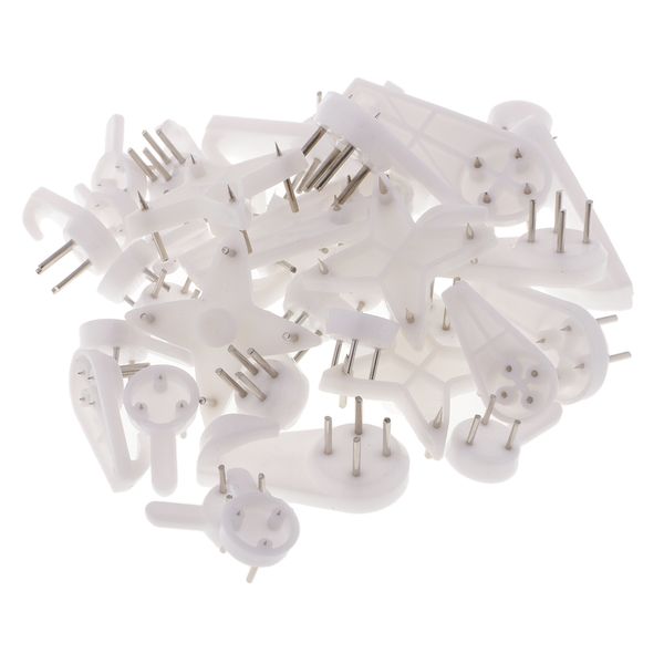 large small mixed white plastic non-trace hardwall drywall picture hanger hook - pack of 40 - 22mm - 43mm
large small mixed white plastic non-trace hardwall drywall picture hanger hook - pack of 40 - 22mm - 43mm
