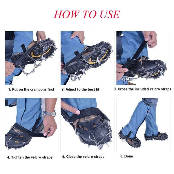 outdoor climbing crampons winter walk 18 teeth ice fishing snowshoes manganese steel slip shoe covers climbing harness
outdoor climbing crampons winter walk 18 teeth ice fishing snowshoes manganese steel slip shoe covers climbing harness