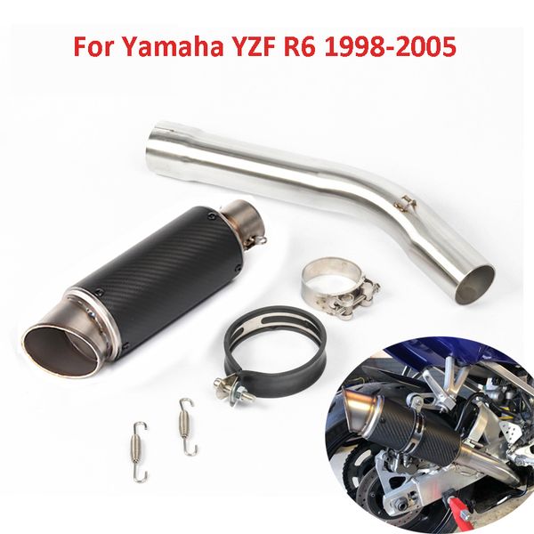 motorcycle exhaust r6 muffler tip escape 51mm middle mid link pipe connector section tube for yzf r6 1998-2005
motorcycle exhaust r6 muffler tip escape 51mm middle mid link pipe connector section tube for yzf r6 1998-2005