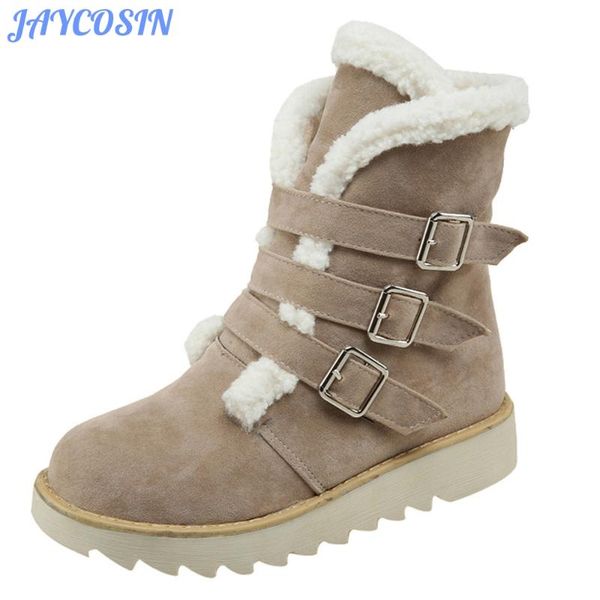 jaycosin keep warm boots women shoes buckle strap flock ankle boots for women flat with platform shoes zapatos de mujer, Black
jaycosin keep warm boots women shoes buckle strap flock ankle boots for women flat with platform shoes zapatos de mujer, Black