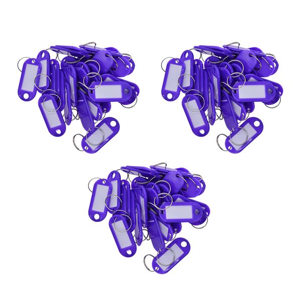 set of 150 waterproof plastic assorted key rings plastic id tags name label fob big revocable insert card tags locker tags - purple
set of 150 waterproof plastic assorted key rings plastic id tags name label fob big revocable insert card tags locker tags - purple