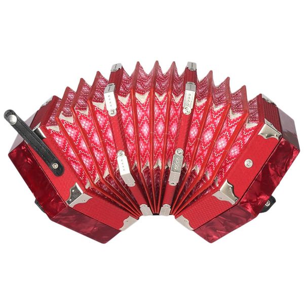 concertina accordion 20-button 40-reed anglo style with carrying bag and adjustable hand strap
concertina accordion 20-button 40-reed anglo style with carrying bag and adjustable hand strap