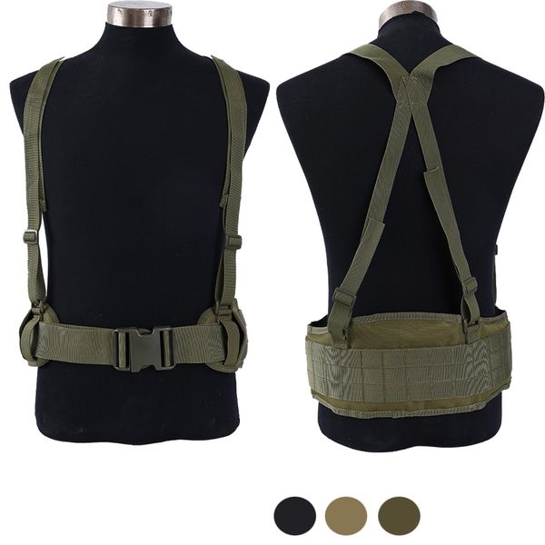 waist support hunting combat shooting suspender adjustable army accessories tool tactical gear molle belt, Black;gray
waist support hunting combat shooting suspender adjustable army accessories tool tactical gear molle belt, Black;gray