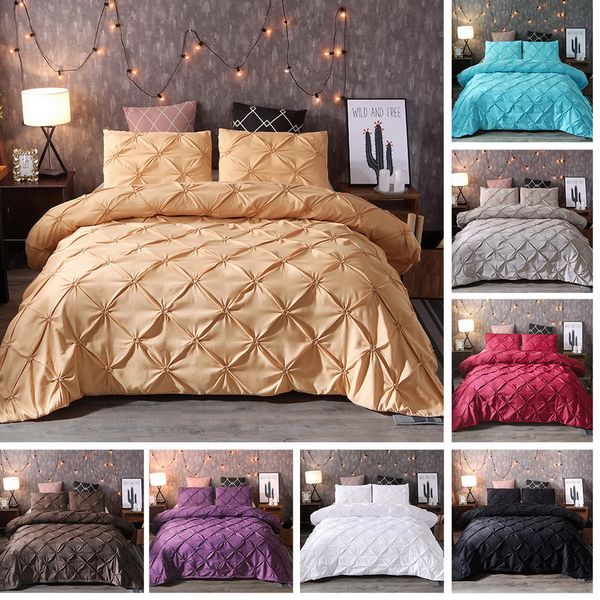 2/3pcs luxury pinch pleat bedding set solid color polyester bedroom bed set linen duvet cover pillowcases king bedclothes7
2/3pcs luxury pinch pleat bedding set solid color polyester bedroom bed set linen duvet cover pillowcases king bedclothes7