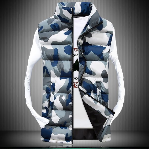 2020 autumn winter standing collar camouflage couple men's vest jacket korean version of the slim waistcoat men's vest nz23, Black;white
2020 autumn winter standing collar camouflage couple men's vest jacket korean version of the slim waistcoat men's vest nz23, Black;white