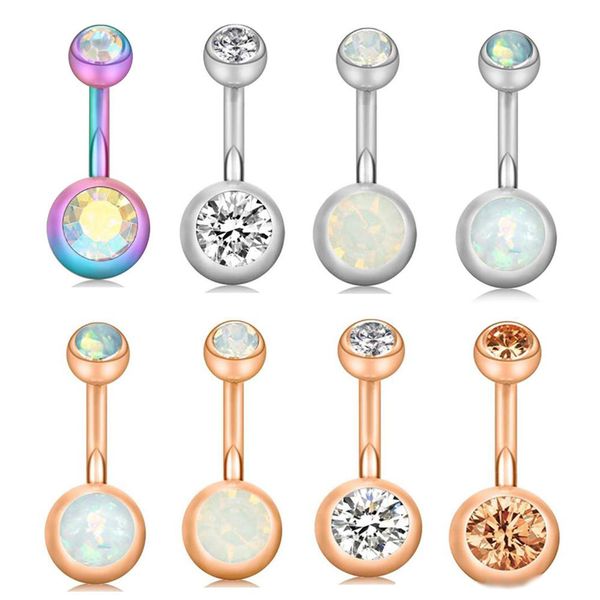 surgical steel opal rose navel belly button ring barbell crystal piercing belly bars rings bell body pircing, Silver
surgical steel opal rose navel belly button ring barbell crystal piercing belly bars rings bell body pircing, Silver
