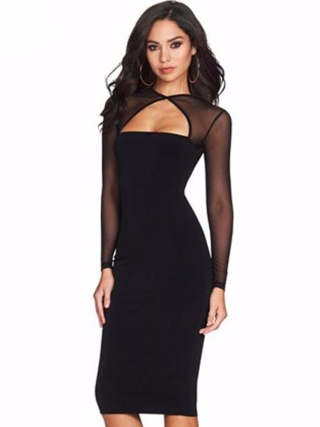 women dress bandage bodycon long sleeve clubwear party pencil dress mesh see-through women clothes dresses, Black;gray
women dress bandage bodycon long sleeve clubwear party pencil dress mesh see-through women clothes dresses, Black;gray