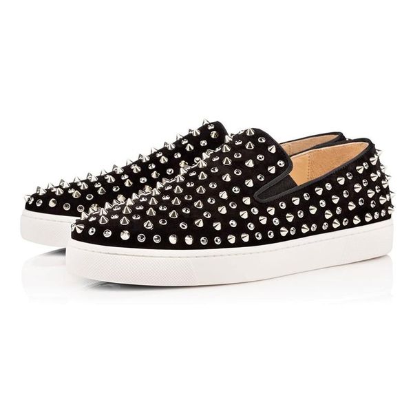 luxury casual shoes red bottom ace glitter rivet studded spikes bead velvet leather business party men women brand design flats loafers c04, Black
luxury casual shoes red bottom ace glitter rivet studded spikes bead velvet leather business party men women brand design flats loafers c04, Black