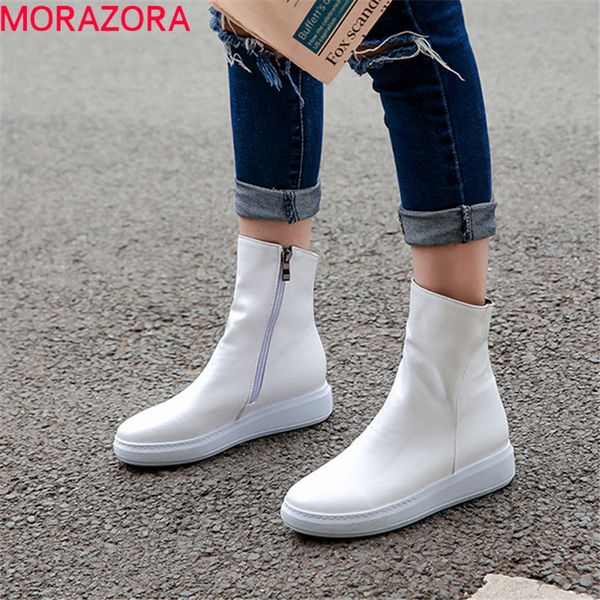 morazora 2019 new arrival women ankle boots pu round toe autumn boots zipper simple comfortable casual flat shoes woman red, Black
morazora 2019 new arrival women ankle boots pu round toe autumn boots zipper simple comfortable casual flat shoes woman red, Black