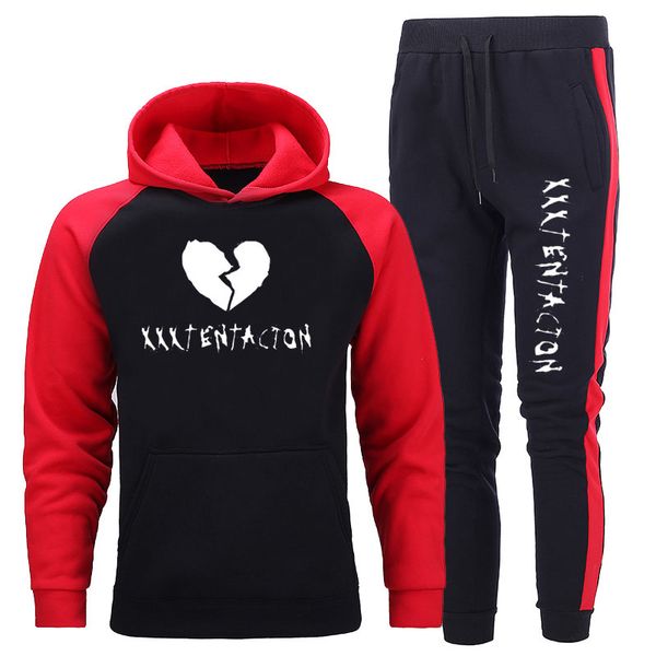 new tracksuit men sets splice hoodie men sportswear hoodies track suite xxxtentacion hoodie+sweatpants hit color 2 piece set, Gray
new tracksuit men sets splice hoodie men sportswear hoodies track suite xxxtentacion hoodie+sweatpants hit color 2 piece set, Gray