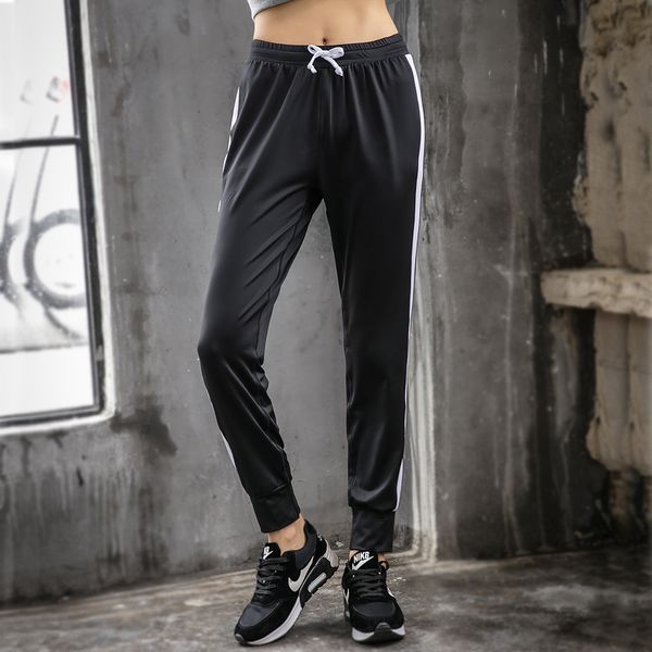 jogging pants women loose high waist elastic lace up waist sportswear side stripe classical running pants yoga dance gym trouser, Black;blue
jogging pants women loose high waist elastic lace up waist sportswear side stripe classical running pants yoga dance gym trouser, Black;blue