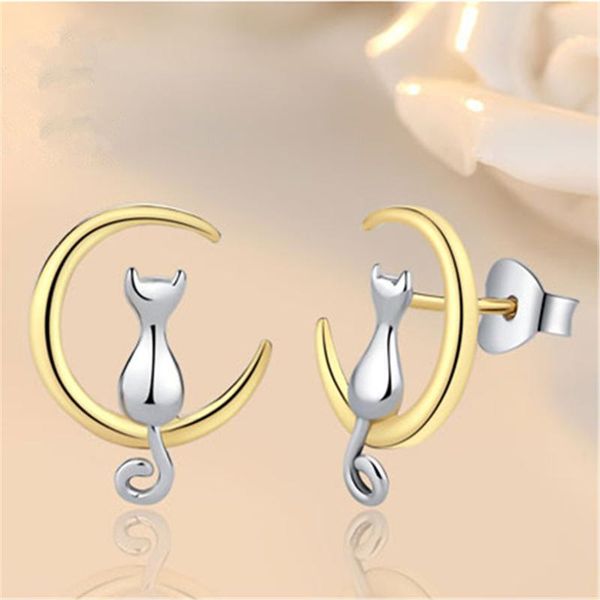moonrocy silver / rose gold color earrings cat dangle simple vintage trendy party jewelry wholesale jewelry for women girls gift, Golden;silver
moonrocy silver / rose gold color earrings cat dangle simple vintage trendy party jewelry wholesale jewelry for women girls gift, Golden;silver