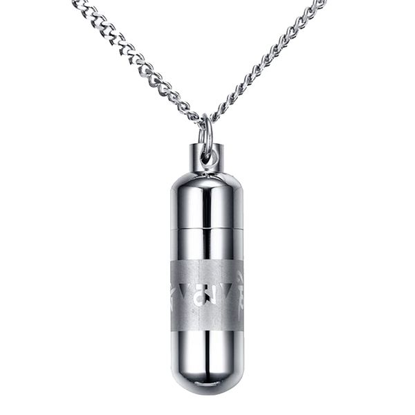 stainless steel openable container tube urn keepsake cremation ashes memorial pendant necklace, Silver
stainless steel openable container tube urn keepsake cremation ashes memorial pendant necklace, Silver