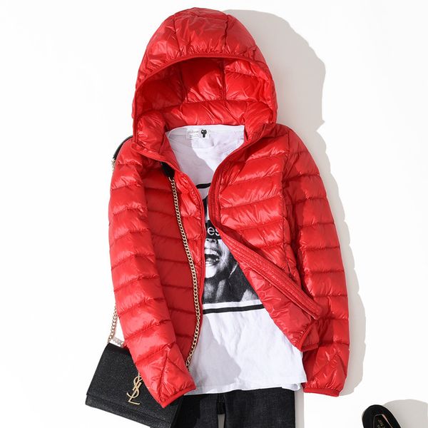 autumn winter ultra-light thin down jacket women slim short hooded warm white duck down coat women's outerwear, Black
autumn winter ultra-light thin down jacket women slim short hooded warm white duck down coat women's outerwear, Black
