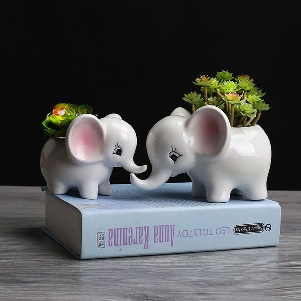 small bonsai pot ceramic mini succulent pot flower planter white color mini animal elephant shape for garden
small bonsai pot ceramic mini succulent pot flower planter white color mini animal elephant shape for garden