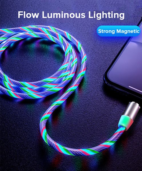 3 in 1 led glowing flowing charging cable 360 magnetic for type c cord flow luminous data wire for samaung huawei phone led micro cable
3 in 1 led glowing flowing charging cable 360 magnetic for type c cord flow luminous data wire for samaung huawei phone led micro cable