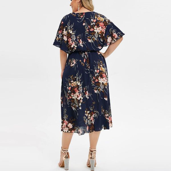 dress women plus size fashion women floral printed o-neck short sleeve casual dress evening party dresses vestidos, Black;gray
dress women plus size fashion women floral printed o-neck short sleeve casual dress evening party dresses vestidos, Black;gray