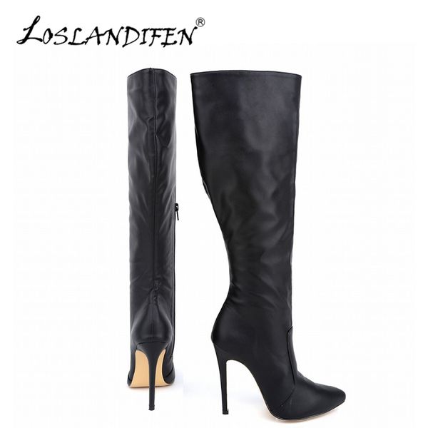 loslandifen women's winter boots fashion pointed matte plush knee-high boot wide calf high heels woman snow warm shoes 769-3ma, Black
loslandifen women's winter boots fashion pointed matte plush knee-high boot wide calf high heels woman snow warm shoes 769-3ma, Black