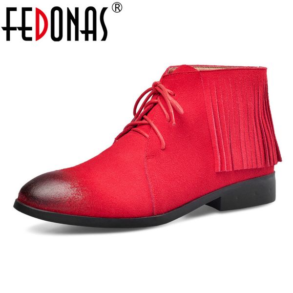 fedonas fringe short women ankle boots classic round toe platform riding boots cross-tied casual shoes woman autumn winter, Black
fedonas fringe short women ankle boots classic round toe platform riding boots cross-tied casual shoes woman autumn winter, Black