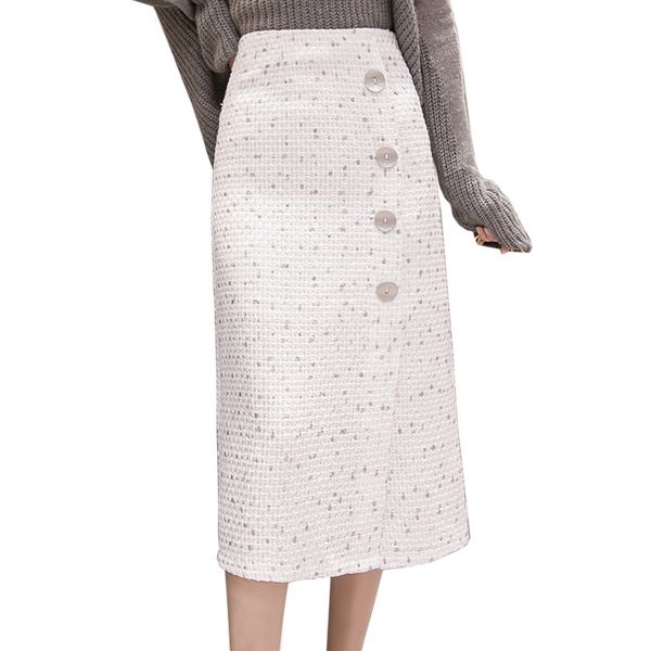 korean women modis tweed skirt black white long elegant a line skirts ladies split calf length high waist buttons office skirts
korean women modis tweed skirt black white long elegant a line skirts ladies split calf length high waist buttons office skirts