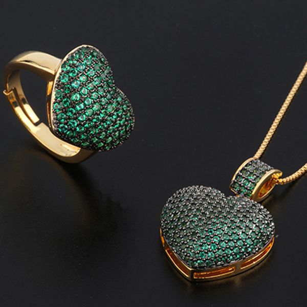 zlxgirl jewelry colar mirco pave heart love pendant rings jewelry sets women's bridal necklace duabi bijoux, Silver
zlxgirl jewelry colar mirco pave heart love pendant rings jewelry sets women's bridal necklace duabi bijoux, Silver