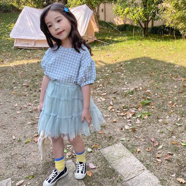 summer new arrival korean style cotton clothing sets plaid shirt with princess skirt for cute sweet baby girls, White
summer new arrival korean style cotton clothing sets plaid shirt with princess skirt for cute sweet baby girls, White