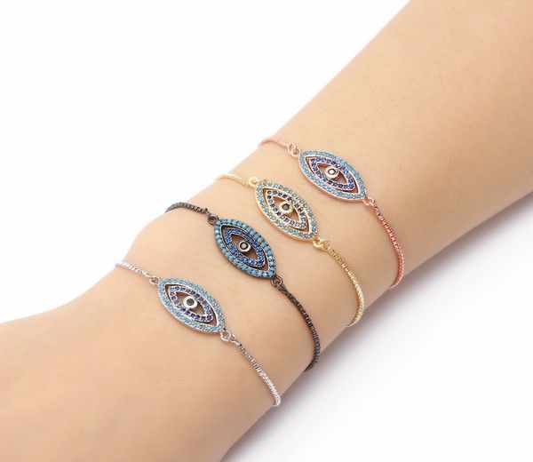 4mm gold silver rose gold chain turkish evil eye bracelet micro pave cz zircon rope adjusted macrame blue eye bracelet cg24 bangles, Black
4mm gold silver rose gold chain turkish evil eye bracelet micro pave cz zircon rope adjusted macrame blue eye bracelet cg24 bangles, Black