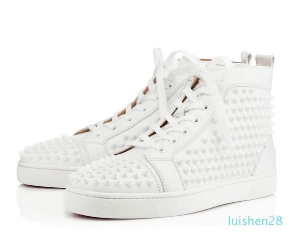 women men shoes red bottom sneaker luxury party wedding shoes genuine leather louisfalt spikes lace-up casual shoes black white al28
women men shoes red bottom sneaker luxury party wedding shoes genuine leather louisfalt spikes lace-up casual shoes black white al28