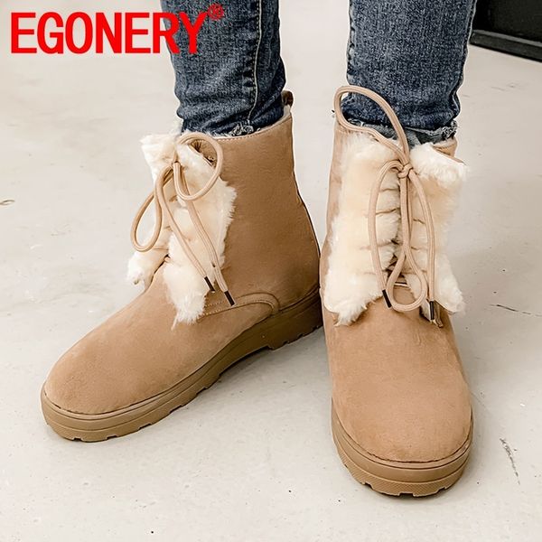 egonery cute snow boots warm winter fashion women's shoes pink apricot black round toe lace-up ankle boots plus size 33-45cn
egonery cute snow boots warm winter fashion women's shoes pink apricot black round toe lace-up ankle boots plus size 33-45cn
