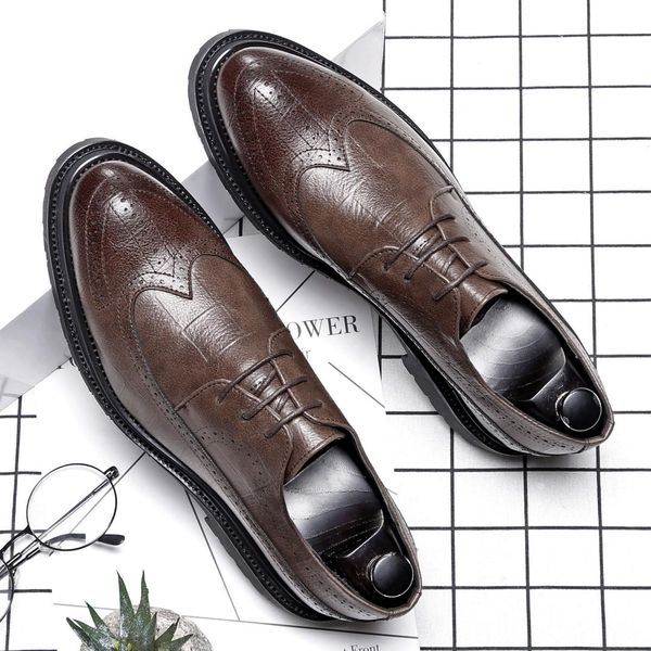 men dress shoes leather oxfords business classic gentle man formal shoes wedding party man brown brogue h238, Black
men dress shoes leather oxfords business classic gentle man formal shoes wedding party man brown brogue h238, Black