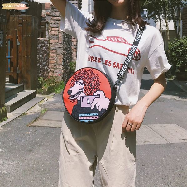 japanese shoulder bag harajuku style dog print girl cool round bag hip hop party handbag for women clutch purse
japanese shoulder bag harajuku style dog print girl cool round bag hip hop party handbag for women clutch purse