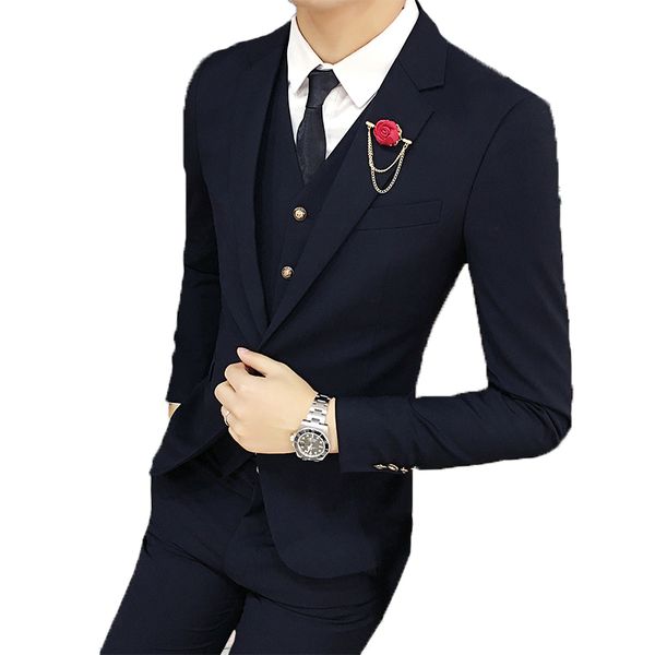 wedding suits for men black notched collar slim fit 3 pieces (jacket +vest+pants) custom made wedding groom prom tuxedos suits, White;black
wedding suits for men black notched collar slim fit 3 pieces (jacket +vest+pants) custom made wedding groom prom tuxedos suits, White;black