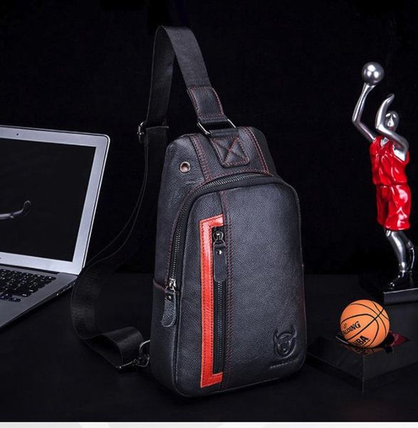 2020 new cow captain leather men's chest bag fashion trend shoulder messenger bag casual contrast color layer leather youth backpack
2020 new cow captain leather men's chest bag fashion trend shoulder messenger bag casual contrast color layer leather youth backpack