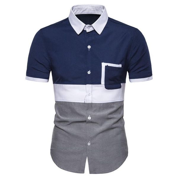 2019 foreign trade new leisure fashion color matching personality stitching square collar row button men's long-sleeve shirt, White;black
2019 foreign trade new leisure fashion color matching personality stitching square collar row button men's long-sleeve shirt, White;black