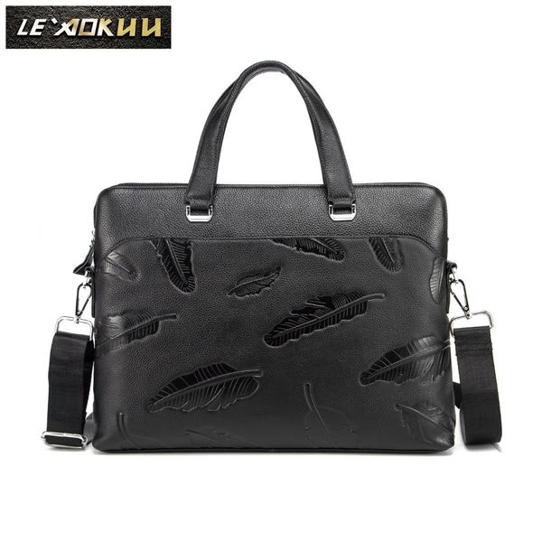 original leather black fashion design men briefcase business 15" computer lapcase attache messenger bag portfolio 7601
original leather black fashion design men briefcase business 15" computer lapcase attache messenger bag portfolio 7601