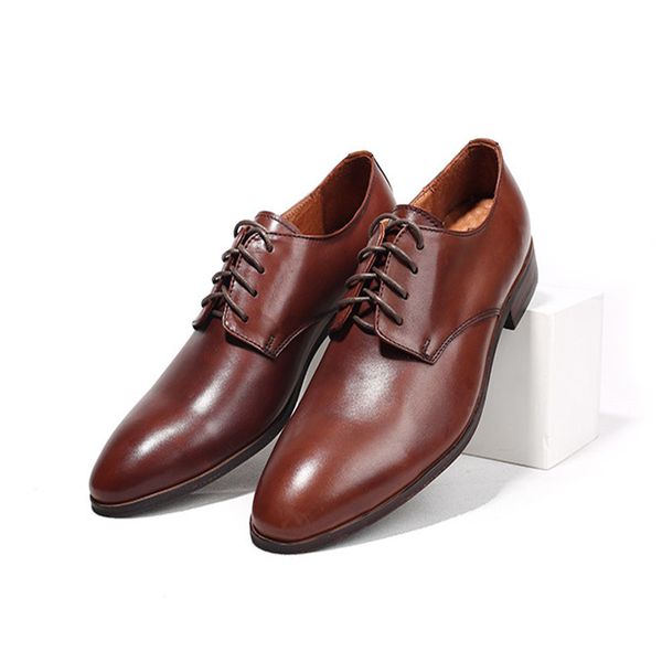 men shoes spring summer formal genuine leather business shoes lace up men dress office point toe male oxfords e92, Black
men shoes spring summer formal genuine leather business shoes lace up men dress office point toe male oxfords e92, Black