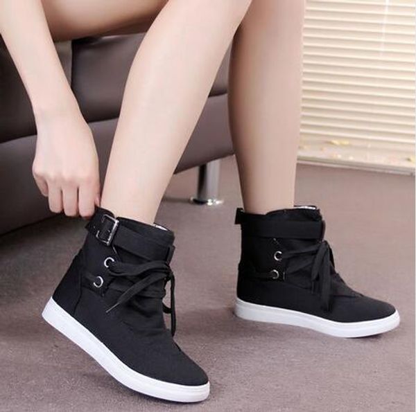 35-41 black gray round toe platform high-canvas buckle shoes woman lace up boots student flat ankle boots botas mujer
35-41 black gray round toe platform high-canvas buckle shoes woman lace up boots student flat ankle boots botas mujer