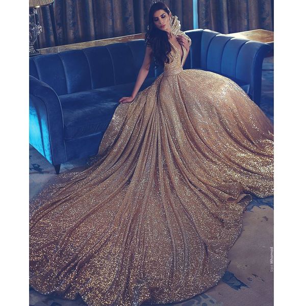 gold evening dresses mermaid deep v neck sleevesless beaded sequined prom party gowns with court train, Black;red
gold evening dresses mermaid deep v neck sleevesless beaded sequined prom party gowns with court train, Black;red