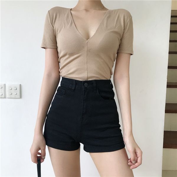 korean jeans shorts women high waist denim shorts feminino slim pockets jeans for ladies summer, White;black
korean jeans shorts women high waist denim shorts feminino slim pockets jeans for ladies summer, White;black