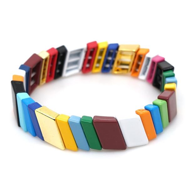 kelitch rainbow colorblock enamel tile bracelets handmade elastic stretch wrap bracelets cuff chain women men friendship jewelry, Black
kelitch rainbow colorblock enamel tile bracelets handmade elastic stretch wrap bracelets cuff chain women men friendship jewelry, Black