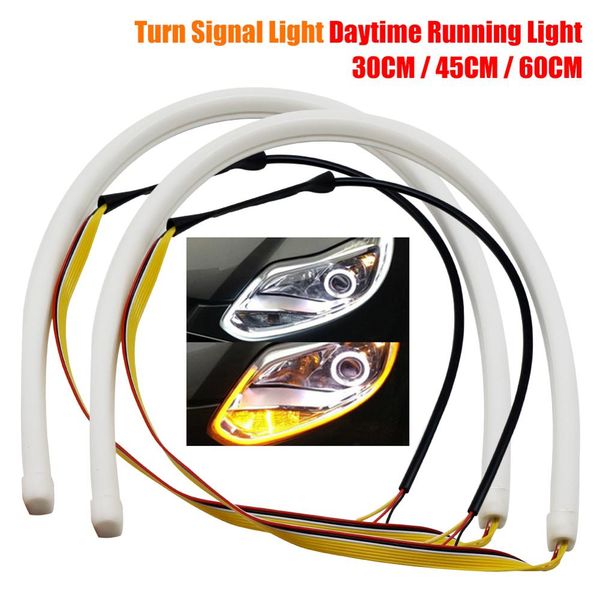 2pcs/set 30cm/45cm/60cm dual color flexible headlight daytime lamp switchback strip angel eye drl strip light white yellow
2pcs/set 30cm/45cm/60cm dual color flexible headlight daytime lamp switchback strip angel eye drl strip light white yellow