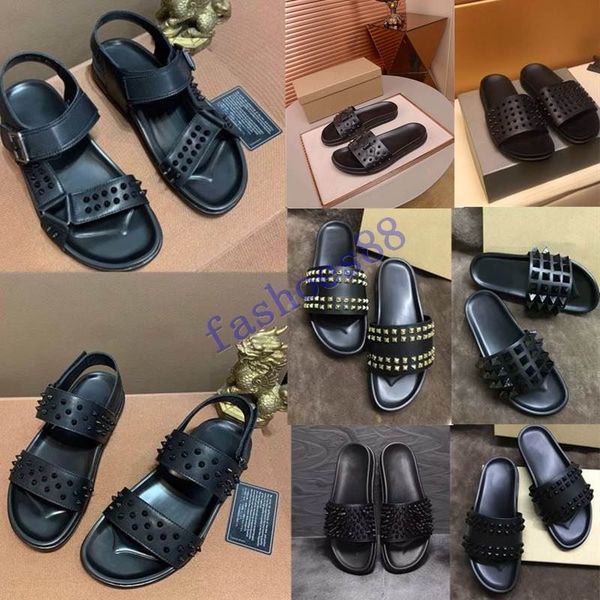 2019 men women slippers red bottoms luxury designer spikes ladies beach slipper tide male home slippers non-slip leather mens casual shoe, Black
2019 men women slippers red bottoms luxury designer spikes ladies beach slipper tide male home slippers non-slip leather mens casual shoe, Black