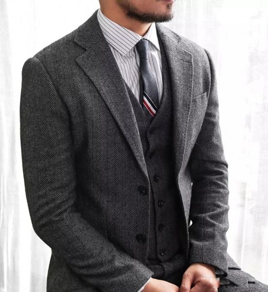 winter fashion harringbone grey groom tuxedos notch lapel two button men wedding tuxedos men dinner party suit(jacket+pants+tie+vest)1908, Black;gray
winter fashion harringbone grey groom tuxedos notch lapel two button men wedding tuxedos men dinner party suit(jacket+pants+tie+vest)1908, Black;gray