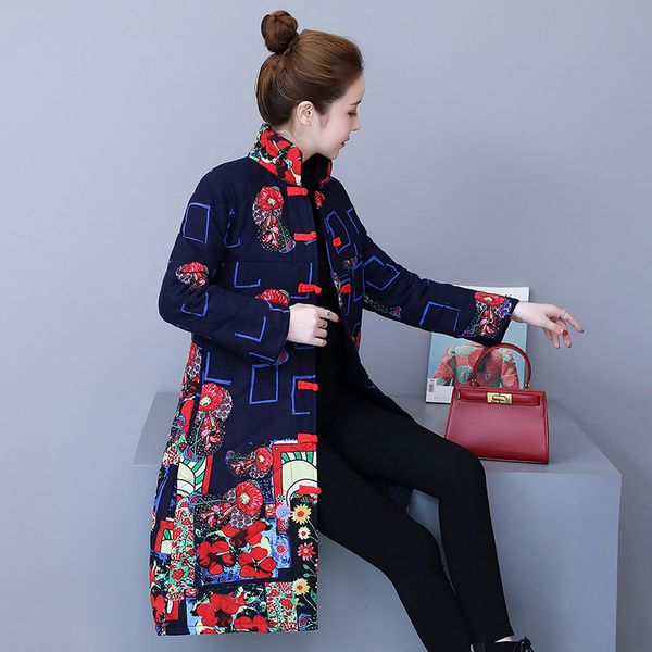 jl9095 @ new style autumn and winter retro national wind large size cotton linen joint mid-length thick cotton-padded clothes co, Blue;black
jl9095 @ new style autumn and winter retro national wind large size cotton linen joint mid-length thick cotton-padded clothes co, Blue;black