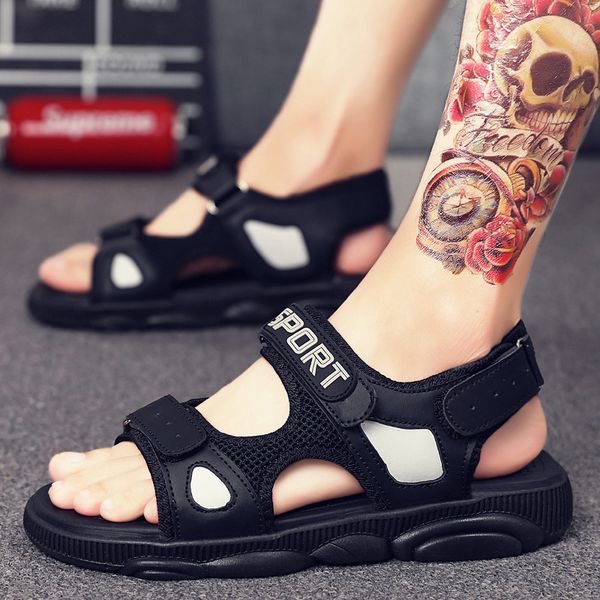2019 summer new style men's sandals soft bottom fashion and personality bear bottom casual sports korean-style beach slippers me, Black
2019 summer new style men's sandals soft bottom fashion and personality bear bottom casual sports korean-style beach slippers me, Black