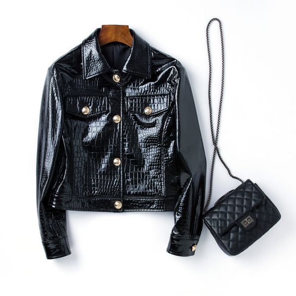 women's leather & faux genuine jacket women 2021 fashion real sheepskin sheep short slim gothic black outerwear coat chaqueta mujer
women's leather & faux genuine jacket women 2021 fashion real sheepskin sheep short slim gothic black outerwear coat chaqueta mujer