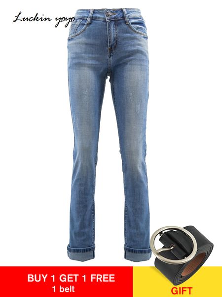 luckin yoyo vintage high waist skinny women jeans scratched push up denim pants for women plus size women's jeans, Blue
luckin yoyo vintage high waist skinny women jeans scratched push up denim pants for women plus size women's jeans, Blue
