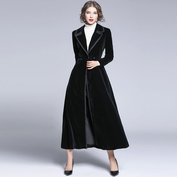 2019 autumn and winter women's suit, gold velvet coat, long windbreaker, female knee style, british wind, wind, knee, knee, Tan;black
2019 autumn and winter women's suit, gold velvet coat, long windbreaker, female knee style, british wind, wind, knee, knee, Tan;black