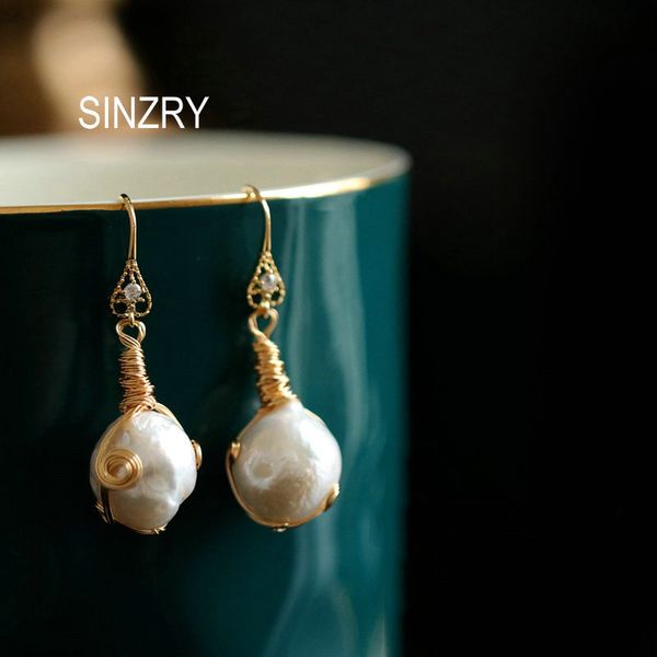 sinzry new handmade irregular freshwater pearl popular original vintage drop earrings creative jewelry, Silver
sinzry new handmade irregular freshwater pearl popular original vintage drop earrings creative jewelry, Silver