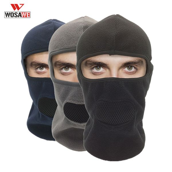 

wosawe winter thermal fleece balaclava full face mask neck warmer motorcycle cycling hood liner sports ski snowboard shield hat